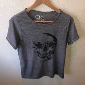 Chaser Grey Skull T-Shirt Size Medium